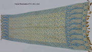 Rayon Viscose Stole sky blue & Cream Paisley Hijab Scarf