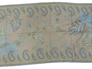 viscose blue cream & brown hijab scarf
