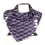 TUSSEL FRINGES TWILL CHECK SCARF