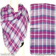 TUSSEL TWILL CHECK SCARF