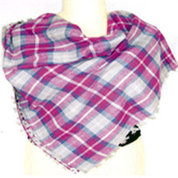 TUSSEL TWILL CHECK SCARF