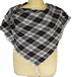 TASSEL FRINGES TWILL CHECK SCARF