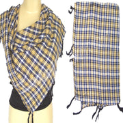 TASSEL  TWILL CHECK SCARF