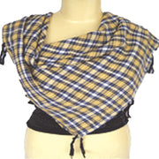 TASSEL  TWILL CHECK SCARF