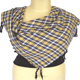 TASSEL  TWILL CHECK SCARF