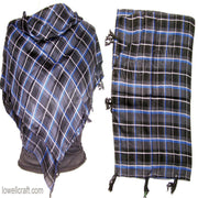 TASSEL TWILL CHECK SCARF