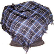 TASSEL TWILL CHECK SCARF