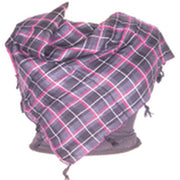 TASSEL TWILL CHECK SCARF