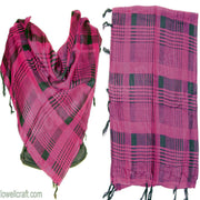 TASSEL TWILL CHECK SCARF