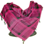 TASSEL TWILL CHECK SCARF