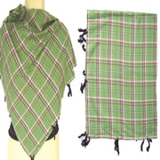 TWILL CHECK SCARF WITH TASSEL