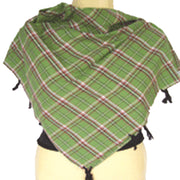 TWILL CHECK SCARF WITH TASSEL