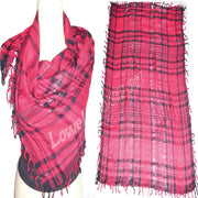 VISCOSE TWILL CHECK SCARF