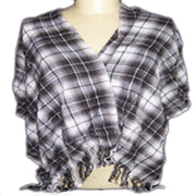 VISCOSE TWILL CHECK SCARF