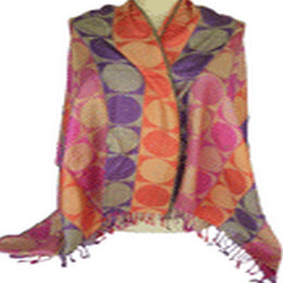 POLKA DOT JACQUARD PASHMINA SCARF