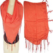 PLAIN VISCOSE FRINGE SCARF