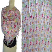 FOLWER PRINT SQUARE SCARF