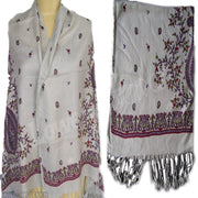 PAISLEY WITH FLOWER PRINT  TWILL SCARF