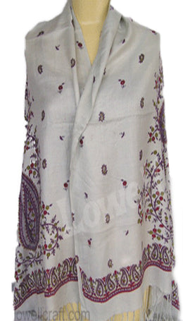 PAISLEY WITH FLOWER PRINT  TWILL SCARF