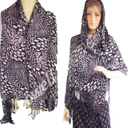 LEOPARD PRINT VISCOSE SCARF