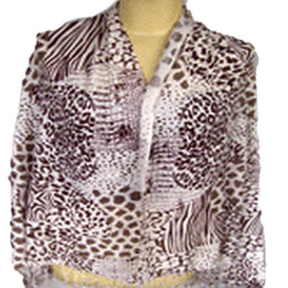 LEOPARD & ZEBRA PRINT VISCOSE SCARF