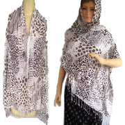 LEOPARD & ZEBRA PRINT VISCOSE SCARF