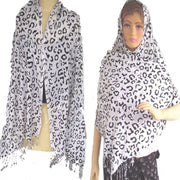 LEOPARD PRINT VISCOSE SCARF