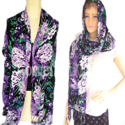 FLOWER PRINT VISCOSE SCARF