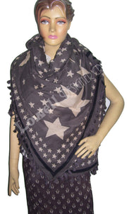 STAR DESIGN  VISCOSE SQUARE SCARF