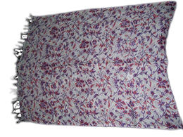 FLOWER WITH GEOMETRIC DESIGN  VISCOSE SCARF