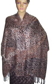 ANIMAL PRINT VISCOSE SCARF