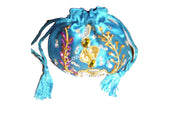 DRAWSTRING EMBROIDERY COIN POUCH
