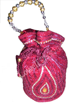 DRAWSTRING EMBROIDERY POTLI  PURSE