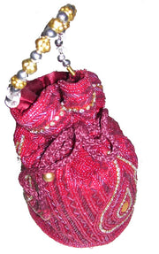DRAWSTRING EMBROIDERY POTLI  PURSE