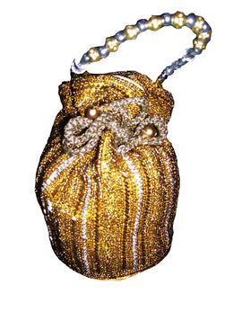 DRAWSTRING EMBROIDERY POTLI  PURSE