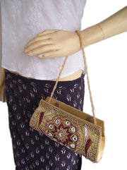 Thread Embroidery Clutch Bag
