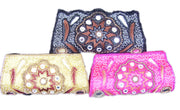 Thread Embroidery Clutch Bag