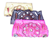 Thread Embroidery Clutch Bag
