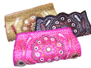 Thread Embroidery Clutch Bag