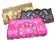 Thread Embroidery Clutch Bag