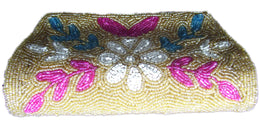 Floral Beaded Clutch Bag