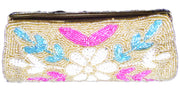 Floral Beaded Clutch Bag