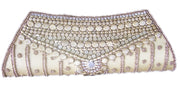 Golden Clutch Beaded Purse Bag
