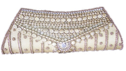 Golden Clutch Beaded Purse Bag
