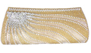Golden zircon clutch purse