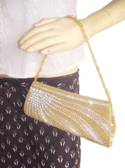 Golden zircon clutch purse