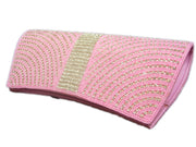 Stylish golden zircon clutch