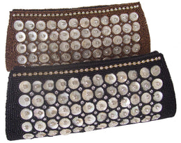 Shell Beaded Clutch Purse