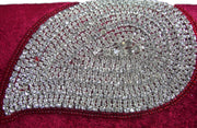 Velvet red Zircon Stone clutch Purse