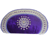 Velvet crystal clutch purse